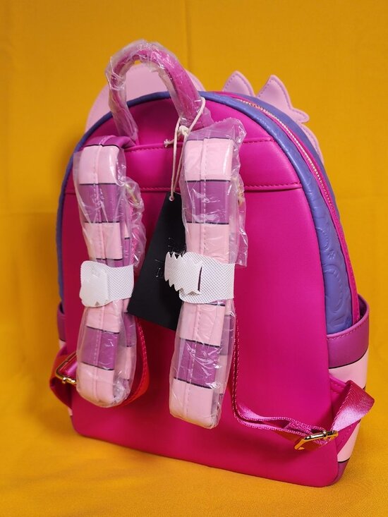 Loungefly Disney Alice in Wonderland Cheshire Cat Fuzzy Pink Mini Backpack NEW main image 9
